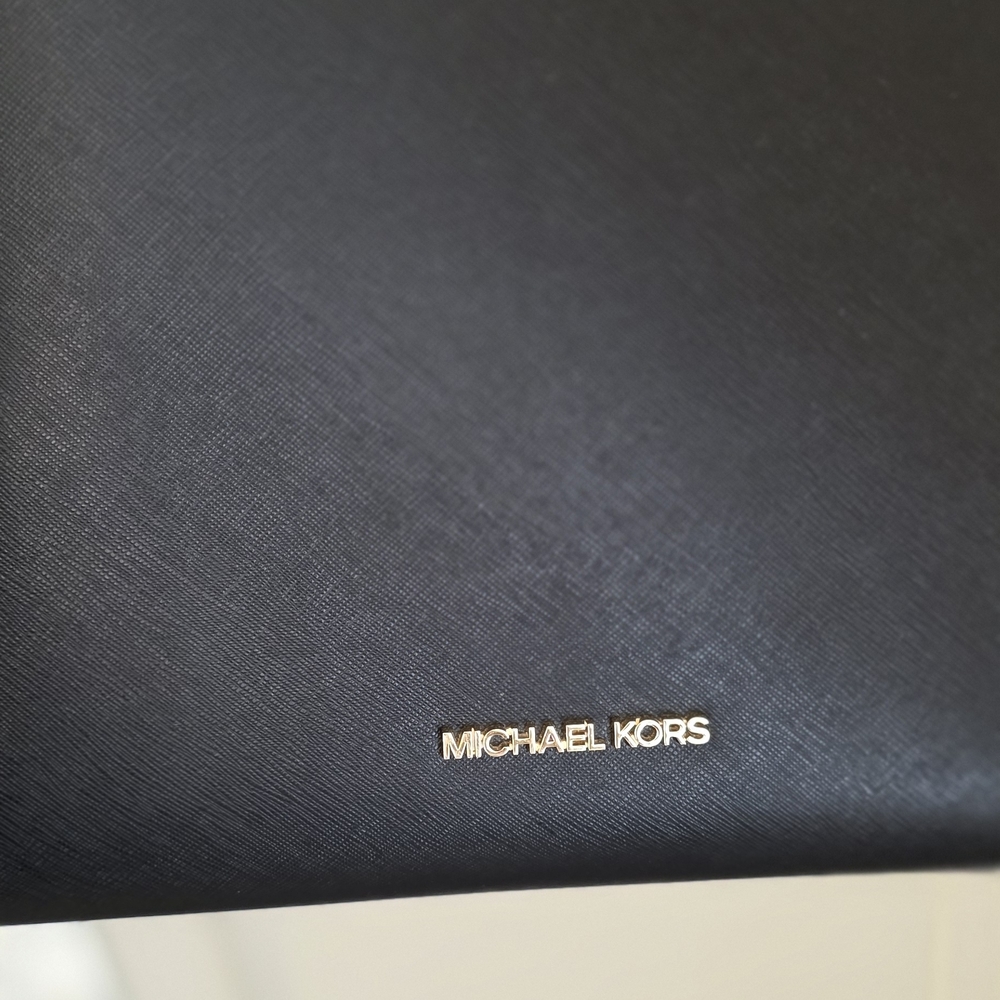 Michael Kors Black Saffiano Leather Tote with Gold Details - Picture 6 of 7